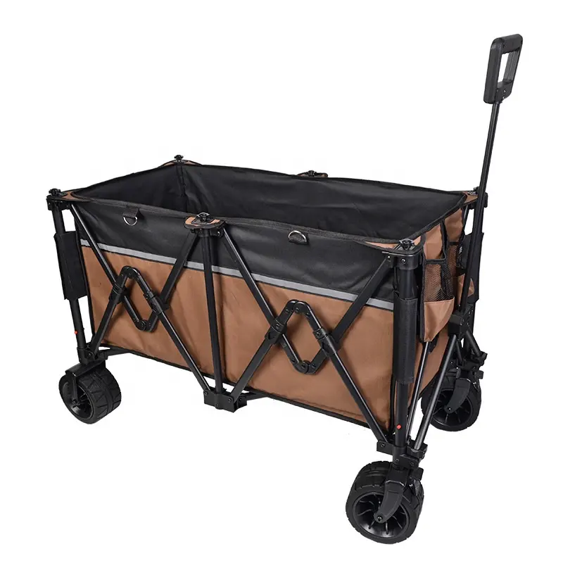 Outdoor Opvouwbare Draagbare Kampwagen Dubbele Lager Off-Road Wiel Camping Trolley Veld Verzamelen Camping Trolley