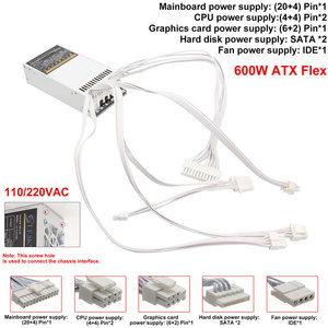 T.F.SKYWINDINL 600W APFC มินิสวิตชิ่งเซิร์ฟเวอร์พาวเวอร์ซัพพลายขนาดเล็ก 1U เฟล็กซ์สำหรับสีขาว ITX เดสก์ท็อปพีซีประสิทธิภาพสูง PSU 80%-90% E - Product Image 5