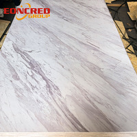 Panneaux muraux écologiques 2440*1220*3mm en PVC UV, feuille de marbre, imperméables et ignifuges pour la décoration murale intérieure