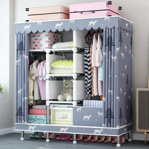 Armadio semplice con <span class=keywords><strong>cerniera</strong></span> completamente chiuso e struttura in acciaio addensato in tessuto Oxford rinforzato - Product Image 4