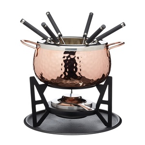 Hot bán đồ dùng nhà bếp cao cấp chất lượng thép không gỉ Fondue Set đồng pho mát Fondue nồi - Product Image 4