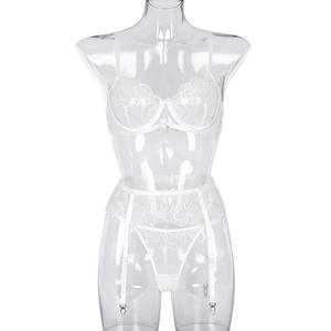 Новое поступление, комплект из 3 предметов, белое кружевное нижнее белье - Product Image 5