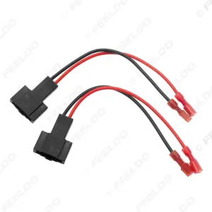2pcs Car 2Pin Stereo Speaker Wire Harness Adaptors For Audi Auto Speaker Replacement Connection Wiring Plug Cables