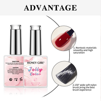 HONEY GIRL OEM Pigment Glelly Jelly Gel Polish 28 Couleurs Ensemble Vegan Neon Pure clear Jelly Colors Gel Nail Polish Salon Art Soak