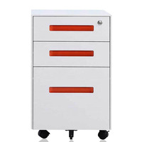 Armoire à dossiers en acier moderne à 3 tiroirs avec serrure, armoire de rangement mobile en fer, mobilier de bureau, piédestal mobile