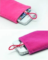 Power Bank étui téléphone pochette pour iPhone Samsung Xiaomi Huawei flanelle sac de rangement tissu accessoires de téléphone portable