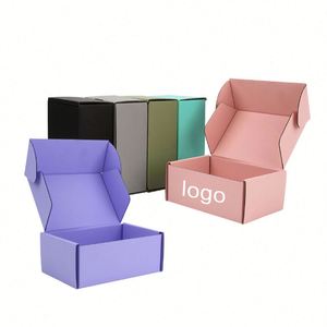 Boîte d'expédition en carton ondulé colorée, personnalisable, design gratuit, directement de l'usine, robuste, idéale pour l'emballage d'expédition e-commerce - Product Image 2