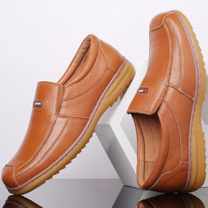 Zapatos Casuales para Hombre, de Cuero Vacuno Genuino, Mocasines Sin Cordones, Suela de TPR, Transpirables, Ligeros, Antideslizantes, con Forro de Malla para Otoño - Product Image 3