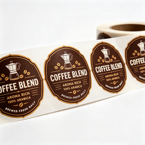 Etiquetas Personalizadas para Bebidas de Café TEDDY, Impresión de Etiquetas Autoadhesivas de <span class=keywords><strong>Vinilo</strong></span> Laminado Brillante para Frascos y Botellas de Bebidas - Product Image 3