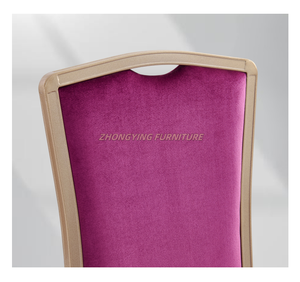 Silla de banquete púrpura apilable moderna con diseño elegante y marco para fiestas de restaurantes de hoteles - Product Image 5