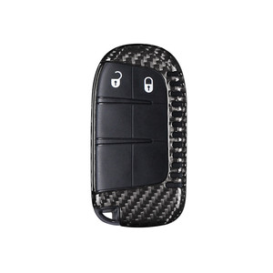 Funda de fibra de carbono para llave de coche, accesorios de <span class=keywords><strong>Interior</strong></span> para Jeep, <span class=keywords><strong>Dodge</strong></span> - Product Image 6