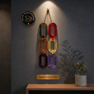 Decoración de pared con eslabones de cadena de resina hechos a mano, diseño contemporáneo geométrico abstracto irregular, paquete multipieza de FWE - Product Image 1