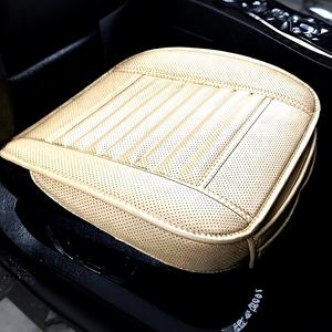 シフト防止設計、通気性、迅速な取り付け、本革製オートシートカバー、背もたれなし、3セット、ほとんどの車種に対応 - Product Image 4