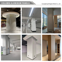 Revestimiento de columna de aluminio de diseño personalizado para decoración interior de centro comercial moderno y revestimiento de pilares arquitectónicos