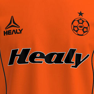 HEALY 26 Nouveau style Maillot rétro contrastant imprimé à rayures en maille à manches courtes, haut streetwear col en V respirant et léger pour le football - Product Image 5