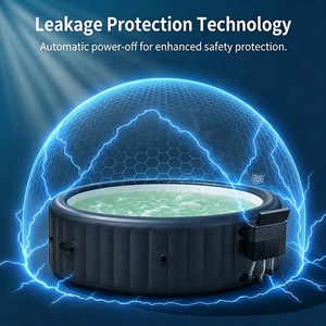 Jacuzzi Inflable para 4-6 Personas con 140 Chorros de Aire para Masaje, Spa Portátil para Exteriores, Hidromasaje Inflable con Luces LED - Product Image 4