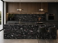 Dalles de marbre aux motifs colorés pour îlots de cuisine, tables à manger, plans de travail de salle de bain, grandes dalles de sol et panneaux muraux à motifs assortis