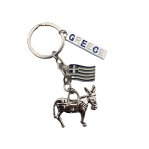 Llavero de <span class=keywords><strong>burro</strong></span> griego, colgantes DIY, joyería para hombre, llavero para coche, soporte de anillo de 30 mm, recuerdo para regalo - Product Image 1