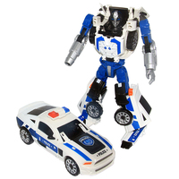 Mainan Robot Mobil Polisi yang Dapat Berubah Bentuk 20cm 5 in 1 Seri Kombinasi Figur Aksi Dari Set City Defenders SINCO