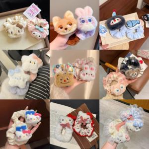 Diadema de Felpa <span class=keywords><strong>con</strong></span> Diseño de Pingüino y Peces, Coletero de Goma para el <span class=keywords><strong>Cabello</strong></span> <span class=keywords><strong>con</strong></span> Diseño de Intestino Grande, Moño, Cola de Caballo - Product Image 2