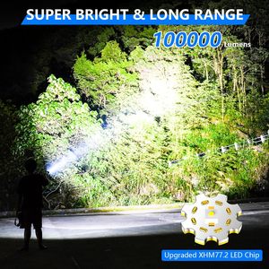 Lanterne LED tactique d'extérieur ultra longue puissance élevée rechargeable par USB en aluminium, nouvelle vente en gros - Product Image 5