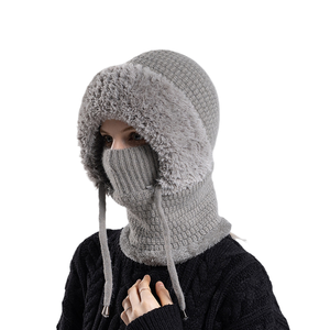 <span class=keywords><strong>Bonnet</strong></span> <span class=keywords><strong>en</strong></span> velours tricoté chaud pour <span class=keywords><strong>femme</strong></span>, idéal pour le cyclisme <span class=keywords><strong>en</strong></span> extérieur, avec broderie 3D camouflage et nœuds, style business - Product Image 1