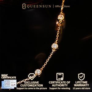 สร้อยข้อมือเพชรทรงกลม 18K ทองคำขาวประดับเพชรเลี้ยงในห้องปฏิบัติการ DE VS ดีไซน์หรูหรา เหมาะเป็นของขวัญวันเกิดหรือวันครบรอบสำหรับผู้หญิง - Product Image 5
