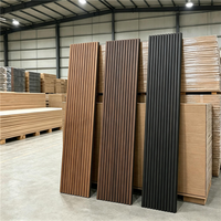 Panneau acoustique en polyester de luxe, panneau mural acoustique en bois 3D rainuré, insonorisant, Akupanel pour salle de conférence, bureau