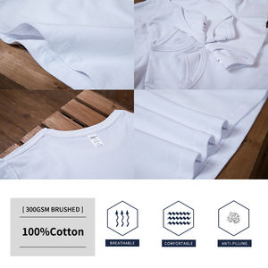 YLS gros mode Style <span class=keywords><strong>Teeshirt</strong></span> 300 Gsm coton lourd unisexe à manches longues t-shirt personnalisé avec Logo des clients - Product Image 5