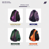 Veste Homme Extérieur Séchage Rapide Imperméable Blocs de Couleurs Coupe Ample Col Montant Printemps Automne M-3XL Marque Privée Clé en Main OEM