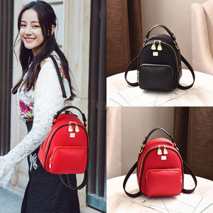 Women's Solid Color Casual Sport <b>Backpack</b> Waterproof Shoulder Bag <b>Large</b> Capacity Bag - Product Image 2