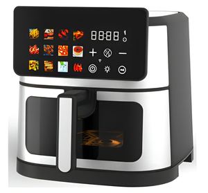 Friteuse à air carrée transfrontalière standard européenne, grande capacité, multifonctionnelle, affichage numérique, électrique 1350W, usage domestique, garantie 1 an - Product Image 1