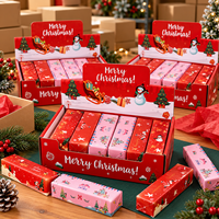 Bâton de beurre rouge de Noël, moelleux, avec des motifs imprimés de Noël