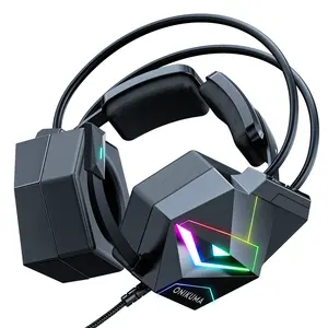 Anma kablolu kulak kulaklık siyah X20 Rgb Usb 7.1 sanal Led Usb gürültü iptal kulaklık oyun kulaklığı kulaklık Laptop için