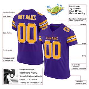 เสื้อฟุตบอลของแท้สไตล์คลาสสิกสีม่วงสีทองสีขาว - Product Image 2