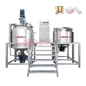 LIENM Cosmetic Production Line Vacuum Homogenizing Emulsifier Mixer Machine Face Cream Homogenization Machine