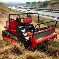 Tondeuse à herbe diesel sur chenilles NEWPANDA NPCH-4B certifiée export, moteur 192cc, largeur de coupe 1000mm, double commande, pour vergers et terres agricoles