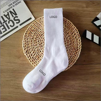 Chaussettes de sport pour hommes personnalisées, en coton et élasthanne, respirantes, durables, pour la saison printanière, avec emballage