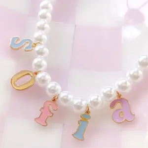 Collier JCA en acier inoxydable avec lettres plaquées or