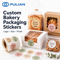 Autocollants personnalisés pour emballages de boulangerie, étiquettes adhésives imprimées en rouleau pour sacs et boîtes de pain, gâteaux, pâtisseries, biscuits, et marquage de boutique