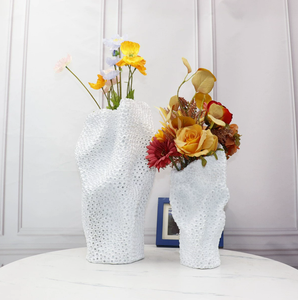 Jarrón de Resina Blanco Bisque de Lujo para Decoración del Hogar, Accesorios de Interior Minimalistas al por Mayor - Product Image 4