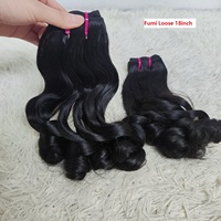 Letsfly Extensiones de Cabello Virgen 11A de Alta Calidad, Doble Trama, Cutícula Alineada, Paquetes de Cabello Brasileño Fumi Loose, Pissy Rose