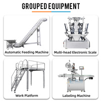 Machine automatique de pesage, d'emballage, de remplissage et d'étiquetage pour les tomates cerises et les fraises