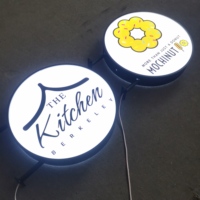 Nouveau design 3d personnalisé café boutique led enseigne lumineuse led boîte à lumière led signalisation boîte à lumière sous vide