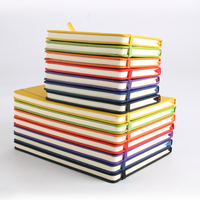 Carnet A5 A6 économique avec sangle, couverture rigide en cuir PU, reliure cousue, avec porte-stylo
