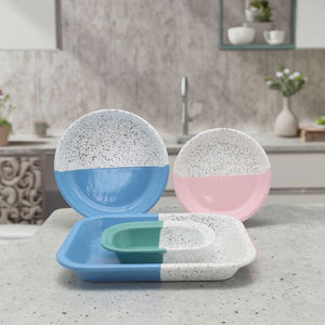 Ensemble de casseroles à éclaboussures d'émail Marmite avec couvercle Tasse durable Batterie de cuisine - Product Image 3