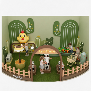 Équipement de terrain de jeu intérieur commercial personnalisé : espace de jeu souple avec maisonnette de jeu de rôle, cuisine d'imitation et filet d'escalade pour enfants à vendre - Product Image 6