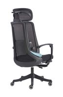 Chaise de bureau ergonomique moderne et réglable avec base pivotante et appuie-tête réglable en hauteur, fonction massage