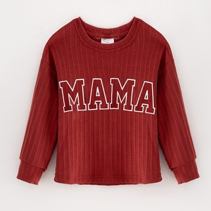 MAMA-Camiseta de manga larga para bebés y niños pequeños, camiseta de manga larga acanalada, ropa a juego para mamá y yo, lista para enviar - Product Image 2