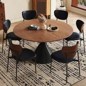 Modern Simple <strong>Dining</strong> <strong>Table</strong> and Chair Household <strong>Folding</strong> Telescopic Round <strong>Table</strong> Wood <strong>Table</strong> <strong>Dining</strong> - Product Image 4